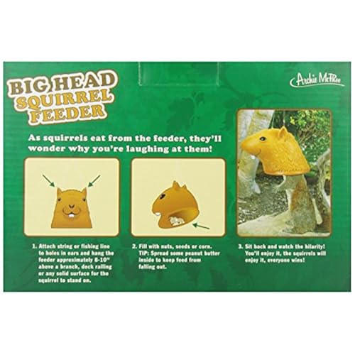Accoutrements Big Head Squirrel Feeder Patio, Lawn & Garden, Outdoor Décor, Backyard Birding & Wildlife, Birds, Feeders