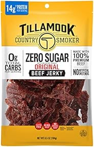 Tillamook Country Smoker Keto Friendly Zero Sugar Beef Jerky, Original, 6.5 Ounce