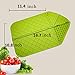 Rinse & Strainer Foldable Cutting Board, Veggies & Fruit Cutting Board, BPA-Free Plastic Multifunctional Cutting Board Mat (Green)