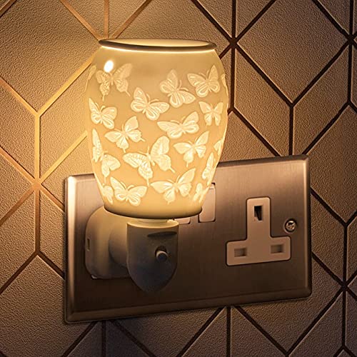 The Leonardo Collection Plug-in Night Light and Fragrance Warmer - Butterfly Design, Multi, JNS_477392
