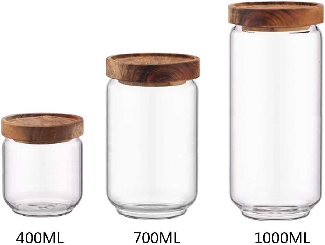 Amazon Com R Flory Glass Jars Bathroom Kitchen Holder Vanity Canister Jar Glass Lid Cotton Swabs Container 3 Pcs Set Kitchen Dining