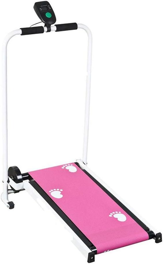 Yangyang Mini Portable Mechanical Folding Treadmill, Manual Running Machine Fitness Walking Machine for Home Gym Exercise