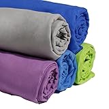 Camping Towels (2-Pack) - Includes Extra Large Bath Towel, Pack Towel & Mesh Bags - Quick Dry Microfiber, Compact & Multi-Use ...