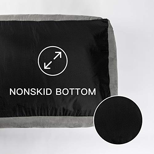 Love's cabin Small Dog Bed with Removable Washable Cover, 24in Grey Cuddler Pet Bed for Small Dogs & Cats Pet Bedding, Padded Cushion Water-Resistant Bottom, Super Soft & Durable Pet Supplies - Thumbnail 5