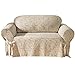 SureFit Home Décor SF24987 Scroll Sofa Cover, Relaxed Fit, Cotton/Polyester, Machine Washable One Piece Champagne Color