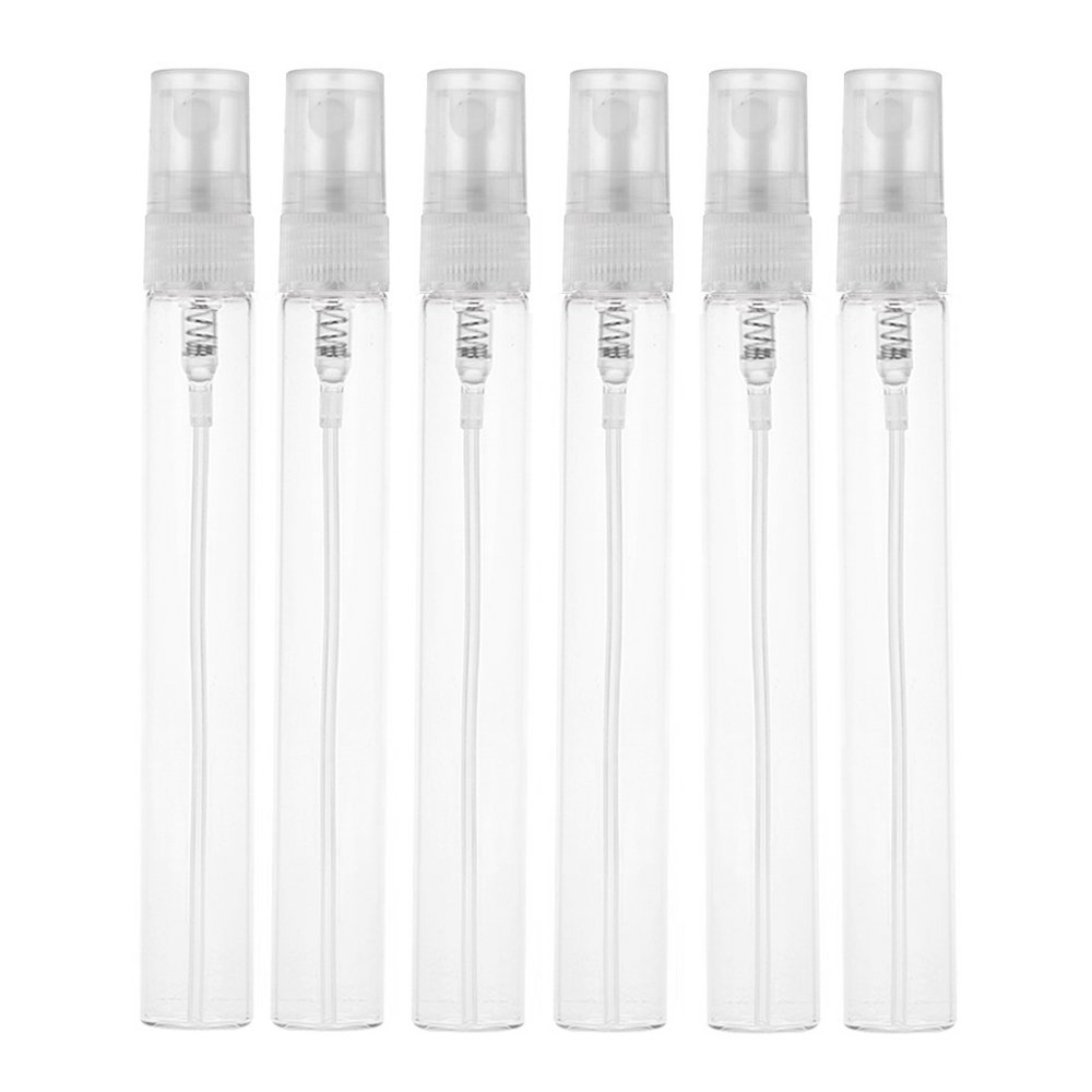 Houseables Spritzer Bottle, Mini Atomizer Spray, 10 ML, 12 Pack, Perfume Mist, Glass, Mister, 10 Gram, Empty Tube, Travel Container, Refillable, Sprayer