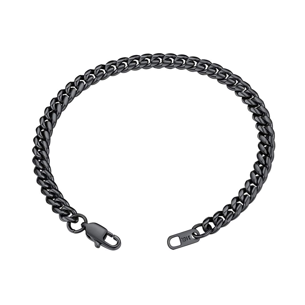 GOLDCHIC JEWELRY Hip Hop Cuban Link Bracelets For Men, 6mm Miami Curb Chain Bracelet for Boys