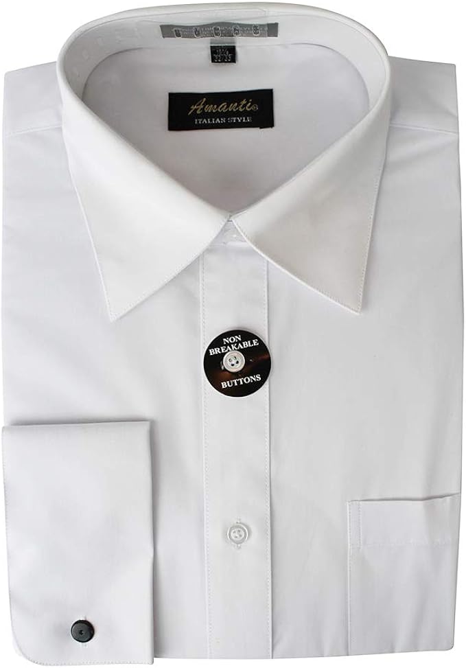 spread collar french cuff dress shirt