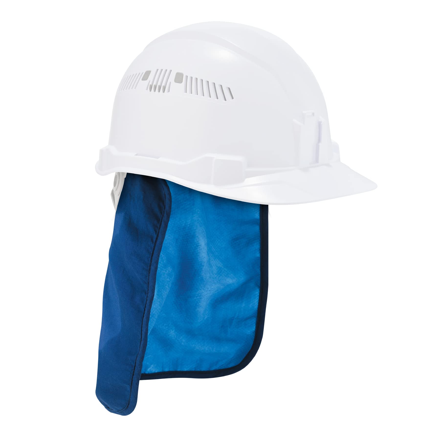 Ergodyne Chill-Its 6717CT Evaporative Cooling Hard Hat Neck Shade, Blue