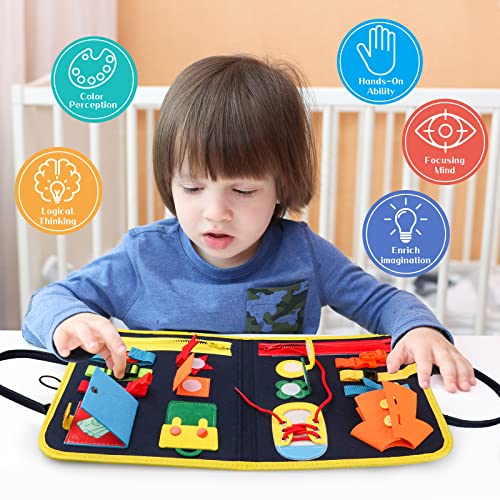 Busy Board Montessori Toys for 3 Years Old, Sensory Toys for Toddlers