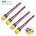 YoungRC 4 Pairs XT60H Plug Male Female Connector Cable with Sheath Housing Connector with 100mm 12AWG Silicon Wire for RC Lipo Battery FPV Drone ESC