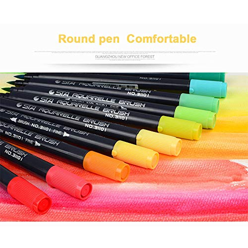 image for DICPOLIA Painting Pens Dual Tip Brush Marker Pens Highlighter Adults C