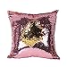 Reeonice Tinksky Tone Glitter Sequins Throw Pillow Cases and Covers Color Changing Scale Home Cushion Sofa Pillowcase Home Decoration