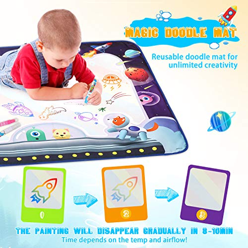 WisToyz Doodle Mat Spaceship Cognitive Letters Aqua Doodle Mat Double