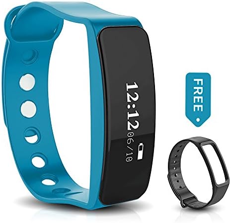 INFINITECH Bluetooth Fitness &amp; Personal Activity Tracker Wristband Monitor Calories Burned, Pedometer, Sleep Tracking | Call, Text Alerts | iOS, Android