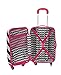 Rockland Safari Hardside Spinner Wheel Luggage, Pink Chevron, Carry-On 20-Inch