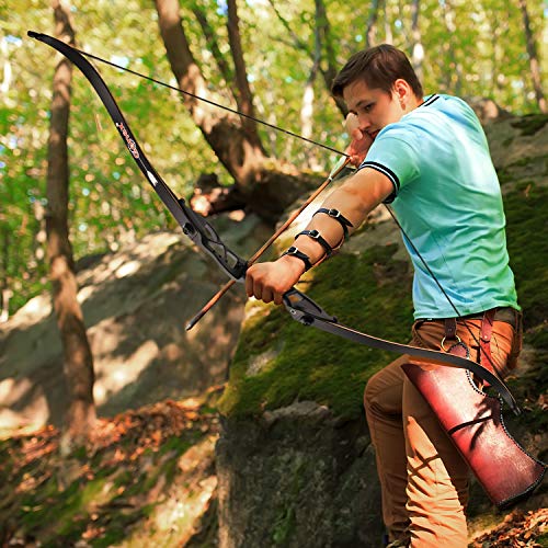 Gonex Takedown Recurve Bow, Hunting Archery Bow Long Bow for Beginner