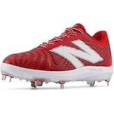 New Balance Men's FuelCell 4040 V7 Metal Baseball Shoe, Team Red/Optic White, 10 M