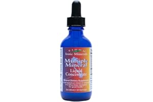 Eidon Ionic Minerals Multiple Minerals Supplement - Ionic Trace Mineral Drops for Water, Natural Liquid Vitamin to Support Heart Health & Hydration, Bioavailable, No Additives or Preservatives, 2 oz