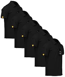 ZITY 5 Pack Mens Polo Shirt Short Sleeve Sports