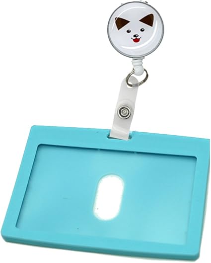 Amazon Co Jp パスケース Icカード ハードケース ぷっくりシール リール付 定期入れ Pp樹脂製 プラスチック 横型 イヌ2 水色 家電 カメラ