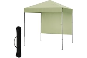 6x6 Ft Pop Up Canopy Tent, Instant One-Person Setup, Heavy-Duty Commercial Shelter with Waterproof Top, Adjustable Height, In