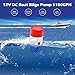 Goplus Bilge Pump for Boats, 12V Marine Boat Yacht Submersible Water Pump (1100 GPH with 1-1/8
