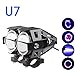 Lemonbest 2PCS Car Motorcycle LED Headlight U7 LED Fog Lamp Front Spot Light DRL Spotlight Driving Daytime Lights Blue Circle