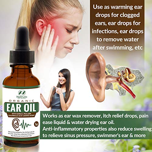 Organic Ear Oil for Ear Infections Natural Eardrops for Infection