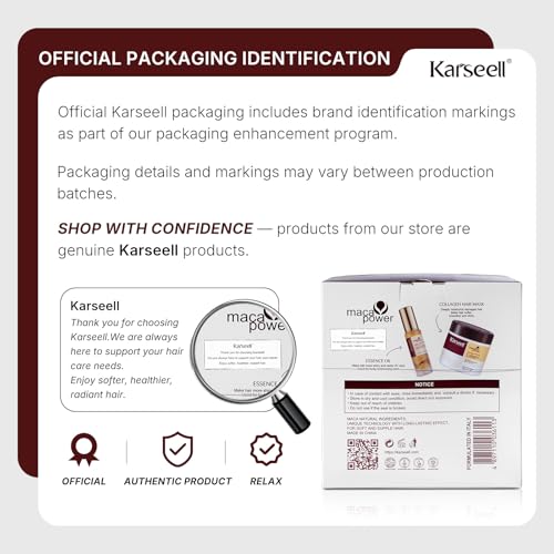 Karseell Collagen Hair Treatment Deep Repair Conditioning, Hair Mask Argan Oil Set for Dry Damaged Hair All Hair Types 16.9floz + 1.69floz