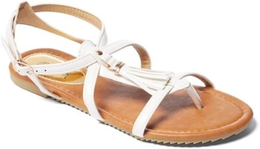 white tassel sandals