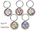 Joyingle Flat Bottle Cap Pendants with Holes and Split Rings For Photo Pendants Diy Crafts (Silver)