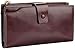 Travelambo Womens RFID Blocking Large Capacity Luxury Waxed Genuine Leather Clutch Wallet Multi Card Organizer (coffee)