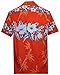 Alvish Hawaiian Shirt 35 Mens Bamboo Tree Print Beach Aloha Party Holiday Orange XL