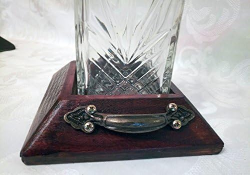 Small square handmade rustic wood serving tray with removable divider. Place your favorite wine | drinking | shot glass inside. Small size fits many places.