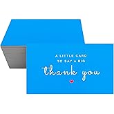 RXBC2011 Little Thank You Cards Big Thank you Notes for All Occasions 3.5 x 2 Inch Pack of 100 Sky Blue