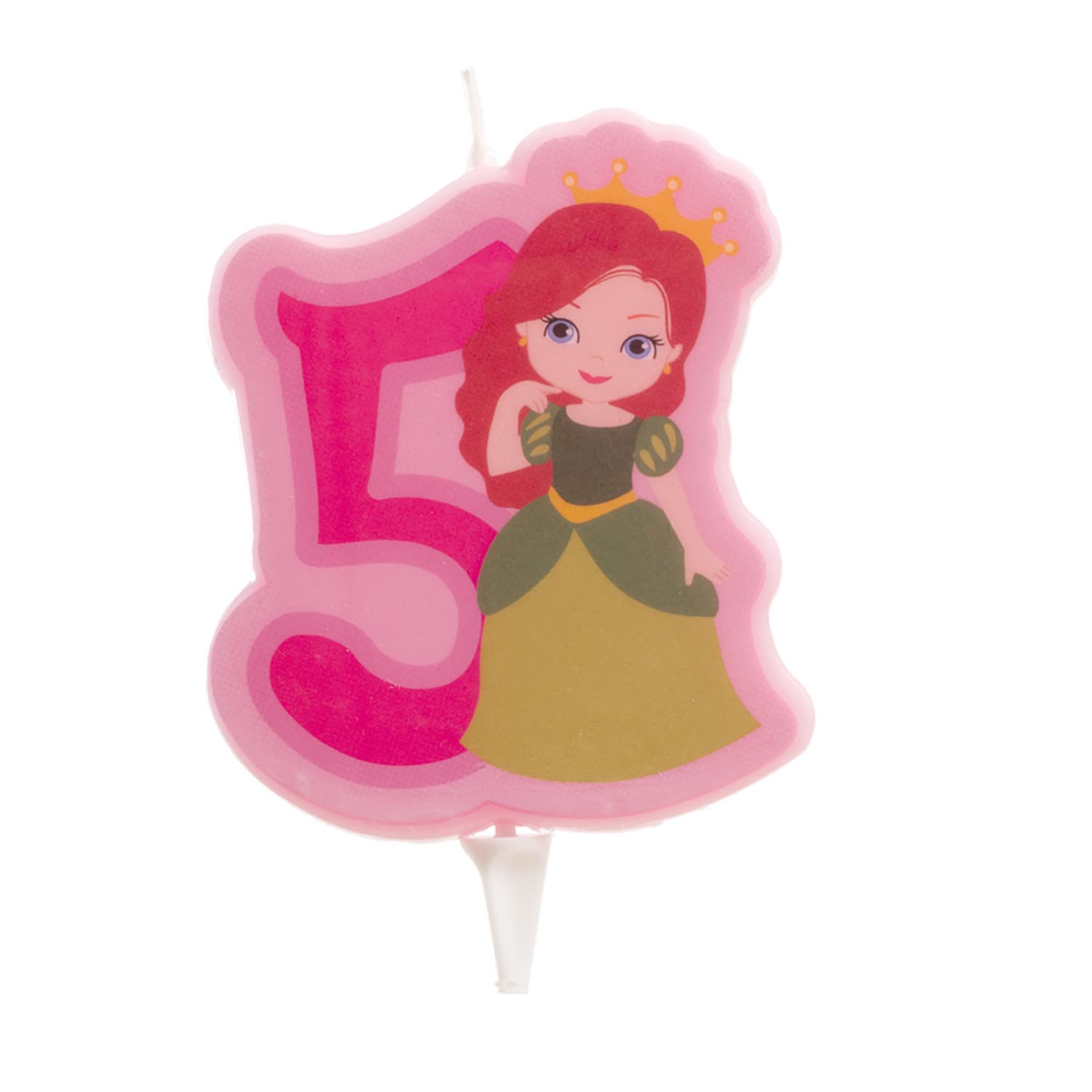 Dekora - Birthday Decoration Candle Princess - Number 5