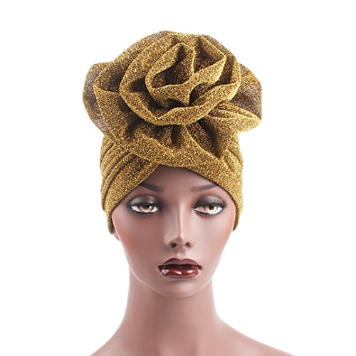 image for Sothread Womens Muslim Floral Elastic Scarf Hat Stretch Turban Head Sc