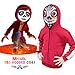 KINOMOTO Animation Miguel Costume Cosplay Jacket Coat Kids Sweatshirt Zipper Hoodie with Mesh Mask (130CM/5-6 Years)