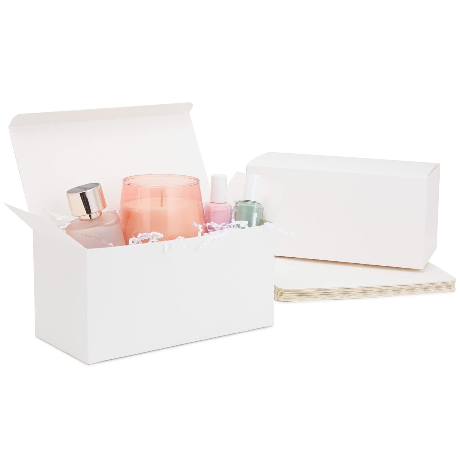 20-Pack White Gift Boxes Rectangle Gift Wrapping Paper Boxes with Lids Kraft Boxes for Party Supplies Cupcake Containers Wedding Favours (23 x 11 x 11 cm)