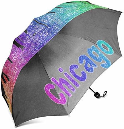 huaxingkeji Art Compact Travel Foldable Umbrella Windproof Protection Sun Rain Umbrella