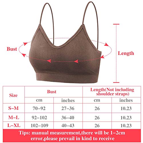 PAXCOO Bras for Women Pack of 6, Bralettes for Women Padded, Sports