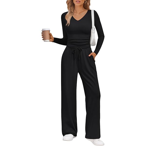 thumbnail image 2 of Trendy Queen 2 Piece Matching Lounge Sets For Women Early Fall Fashion Outfits 2026 Two Piece Airport Travel Vacation Sweatsuit Outfits Clothes Winter Clothing ArmyGreen S 2 of 13
