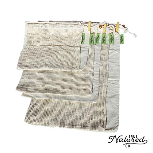Reusable Produce Bags for Grocery Shopping (7) Zero Waste Washable