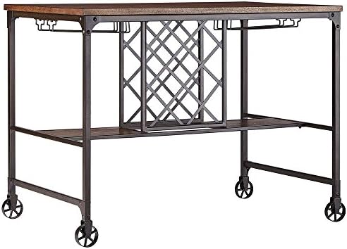 Olson 4 ft. Wine Storage Brown Counter Height Table