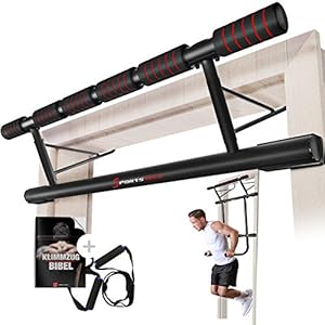 Sportstech uniek combinatiepakket! 4in1-optrekstang incl. Dip Bar & Power Ropes, opvouwbaar deurrek KS500, veilige…