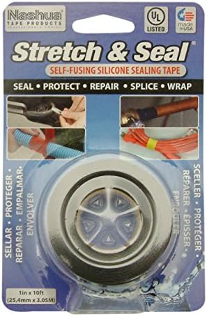 Nashua Stretch and Seal Self Fusing Silicone Tape: 1 inch x 10 feet (Black)