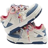 Y2K Cute Shoes Walking Sneakers for Women Chunky Pink Blue Strap Accents US 4-8