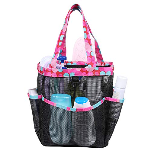 Shower Caddy Tote Bag, Toiletry Bag for Men and Women, Hanging Mesh Shower Bag, Quick Dry Bath