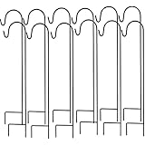 Ashman Shepherd's Hooks, Black, Set of 12 made of Premium Metal for Hanging Solar Lights, Bird Feeders, Mason Jars, Flower Basket, Christmas Lights, Lanterns, Garden Stakes and Wedding Decor